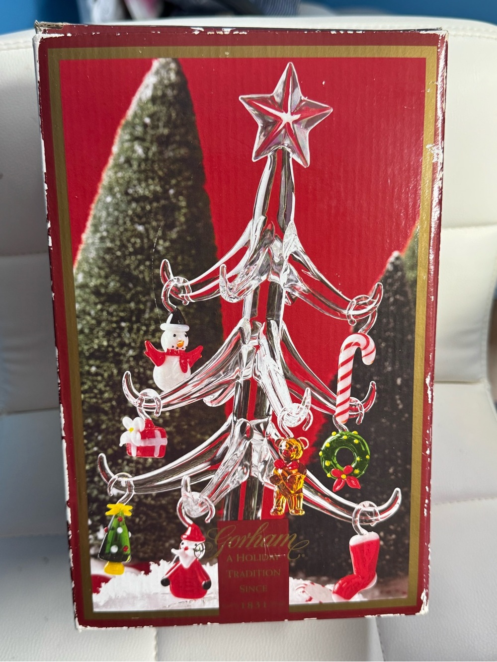 Gorham Winter Follies 9"
Crystal Handmade Tree with Hanging Ornaments
